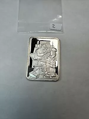 HAMILTON MINT NORMAN ROCKWELL Doctor And Doll 1 TROY OZ .999 FINE SILVER BAR • $54.99