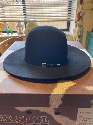 $400 • Buy Resistol 20x Black Gold Felt Cowboy Hat 