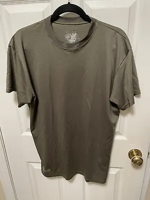 USMC Under Armour Green T-Shirt Marine Corps Tactical Polyester Size Large • $23.99