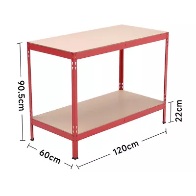 5 Tier Racking Shelf Heavy Duty Garage Shelving Work Bench Storage Shelves Units • £45.95