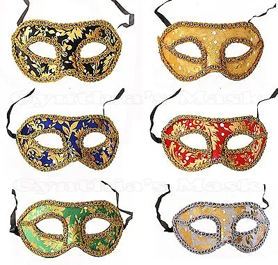 Wholesale 10pcs Venetian Masquerade Mask W/Rainbow Trim Assorted Color NEW • $12.99