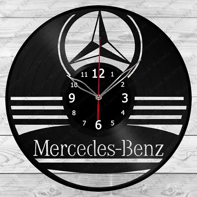 Vinyl Clock Mercedes Benz Vinyl Record Wall Clock Home Art Decor Handmade 3989 • $24.99