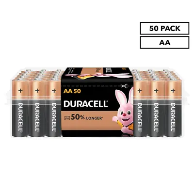 Duracell AA Batteries Copper Top Long-lasting New Genuine Alkaline Power 50 Pack • $34.99