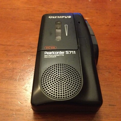 £16.10 • Buy OLYMPUS PEARLCORDER S711 MICROCASSETTE RECORDER  BLUE And One Used Tape GWO 