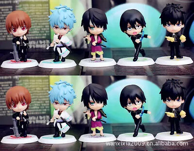 5pcs/set Anime Gintama Sakata Gintoki Shimura Shinpachi Figure Model Decora Toy • $32.99