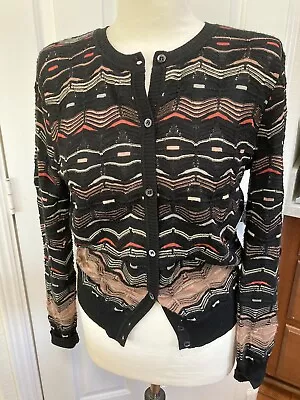 M Missoni Knit Cardigan Sweater Size 46 Vintage • $75