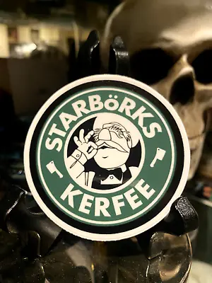 The Muppets Swedish Chef Starborks Kerfee 3  Vinyl Sticker Starbucks Parody • $3.50