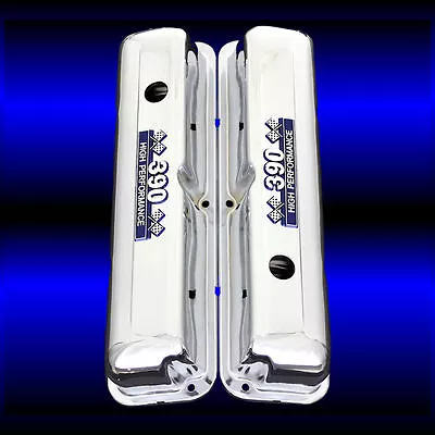 Valve Covers Chrome For Ford 390 Engine With 390 High Performance Emblems • $92.99