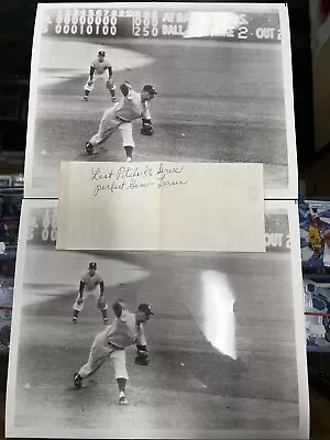 10/8/56 NY Yankee Pitcher Don Larsen Signed World Series Perfect Game16x20 Lot 2 • $9.95