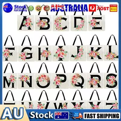 Alphabet Flowers Printed Shoulder Shopping Bag Casual Large Tote Handbag • $9.22