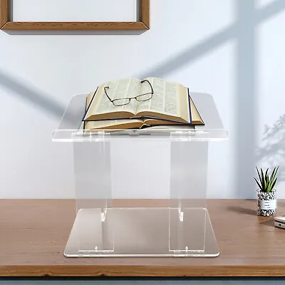 $76 • Buy Portable Tabletop Acrylic Plexiglass Podium Pulpit Clear Lucite Multi-Purpose 