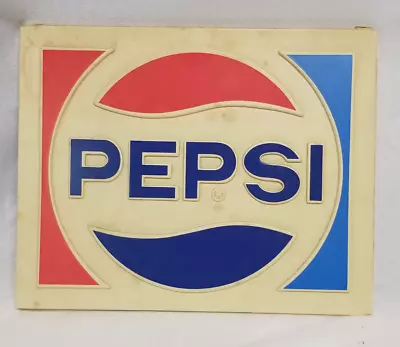 Vintage Pepsi Plastic Logo 9 1/8  By 11 1/2  Advertising / Menu ? Sign • $22.50