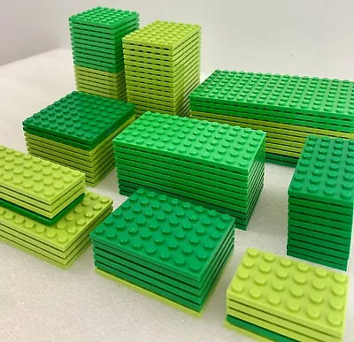 LEGO Bulk Lot 100 X Green Lime Bright Green Plates Assorted Sizes • $41