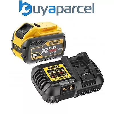 Dewalt DCB547 18v / 54v XR Flexvolt 9.0ah Battery + DCB116 Fast Charger • £149.97