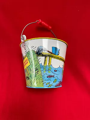 VINTAGE SCHYLLING Curious George Sand Pail 1996 Tin Metal Beach Bucket  • $28.55