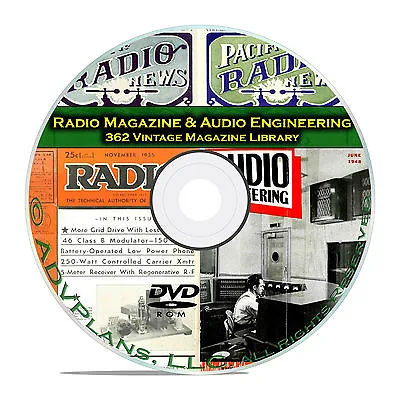 Radio Magazine & Audio Engineering 362 Classic Old Time Radio OTR Mags DVD B81 • £8.54