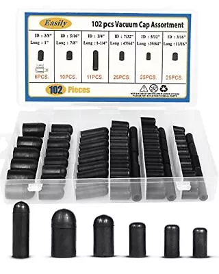 Rubber Vacuum Caps Plug Kit 102 PCS Assorted Vacuum Plugs Hose End Caps Assortm • $14.48