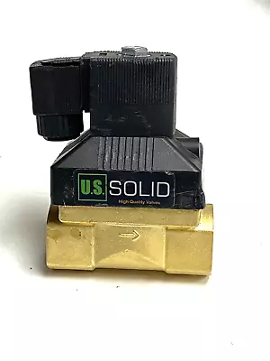 U.S. Solid High Pressure Electric Solenoid Valve 1  12VDC Brass 50bar 300℉ • $34.95