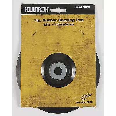 Klutch 7in. Rubber Backing Pad • $9.49