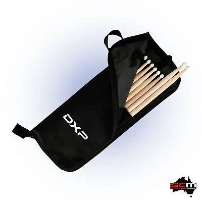 $39.99 • Buy Drum Stick Bag With 5 Pairs Of Nylon Tip Drum Sticks Zippered Bag
