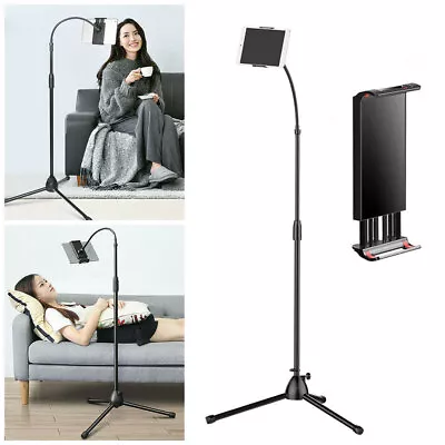 Tripod Floor Stand Holder Adjustable Gooseneck For IPad IPhone Tablet Durable UK • £13.99