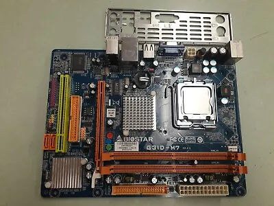 Biostar G31D-M7 VER:8.4 Motherboard Socket 775 System Board / SLGTZ + I/O Shield • $37.71