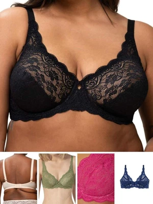 £36 • Buy Triumph Amourette Bra 300 High Apex Underwired Full Cup Lace Bras Lingerie