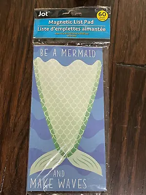 Magnetic List Pad 60 Sheets Be A Mermaid And Make Waves Green Blue Note Sealed • $7.99