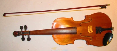 $595 • Buy Antique German Lions Head Violin With Jeweled Eyes