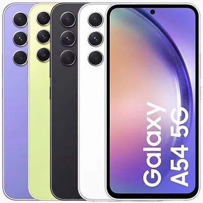 Samsung Galaxy A54/5G/128GB Unlocked Android SmartPhone Black/Lime/Purple /White • £264.99