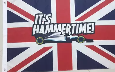 Lewis Hamilton F1 Flag 3x5 Feet BIG SIZE HAMMERTIME FLAG • £11