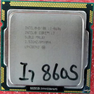 INTEL Quad Core CPU I7-860S 2.53GHZ/8MB LGA1156 SLBLG Processor Tested • $28.98