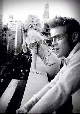 Marilyn Monroe James Dean. Hollywood Movie Stars. BW Photo. Poster. • £4.50