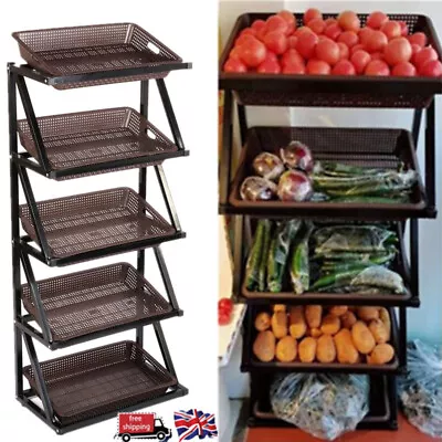 Supermarket Fruit And Vegetable Retail Shelf Market Grocery Snack Display Rack • £115.18