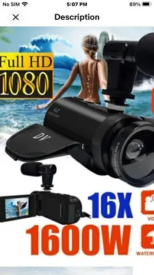 $45 • Buy HD 1080P Digital Video Camera Camcorder YouTube Vlogging Recorder W/Microphone