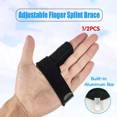 Adjustable Finger Splint Brace Trigger Finger Support Fracture Fix Pain ReliefAU • $5.59