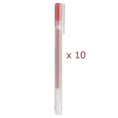 Made In JAPAN MUJI Gel Ink Ballpoint Pen Red 0.5mm X 10 • $11.40