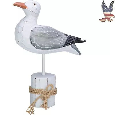 Coastal Nautical Seagull Beach Rustic Table Decor - Wood - 10.25  X 10.50  • £28.61