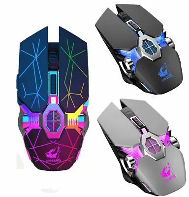 $19.56 • Buy Wireless Gaming Rechargeable Mouse Silent Ergonomic LED Backlit For PC Laptop AU