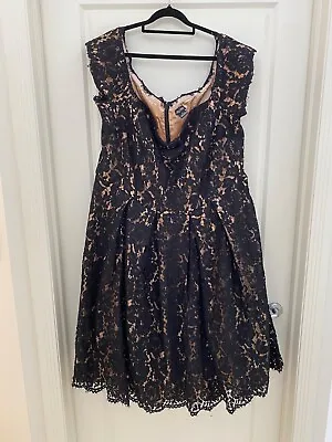 City Chic Black Lace Dress Evening Size Xl • $35