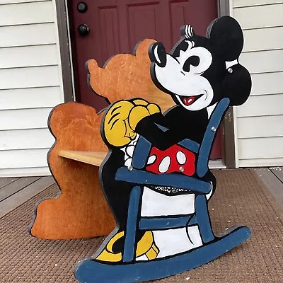 RARE Wood  MICKEY MOUSE Child 'Rocking Horse' Chair Reproduction • $899