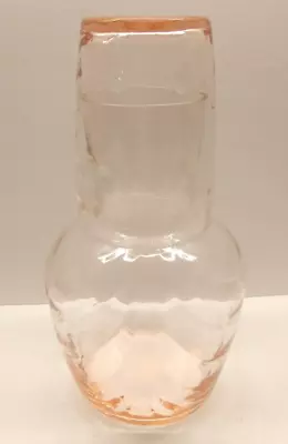 $75 • Buy Morgantown Glass -  Palm Optic Pink  Tumble Up With Cup 7 