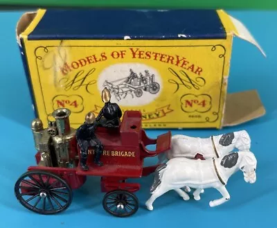 Vintage Lesney Matchbox Models Of Yesteryear # Y-4 Shand Mason Fire Engine W/Box • $38