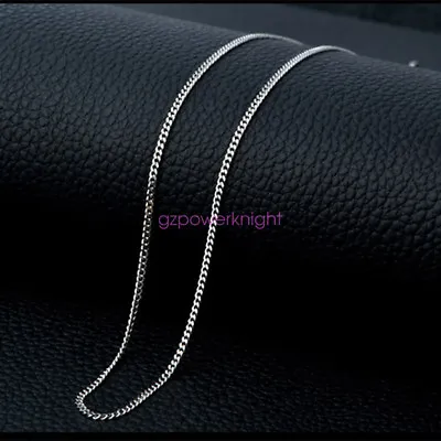 NEW 925 Sterling Silver 16 18 20 22 24   Inch Curb Chain Link Necklace 1.2mm • £7.12