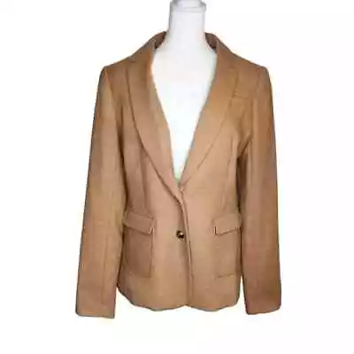 Banana Republic Hacking Jacket Blazer Wool Blend Camel Size 8 • $49.99