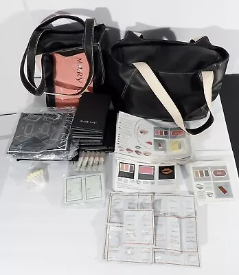 Large Mary Kay Lot Leather Bags Mirrors Travel Storage Bag & Makeup Samples • $49.99