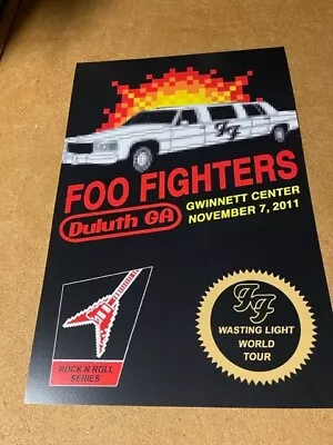 Foo Fighters Duluth GA 2011 Wasting Light Tour Cardstock Concert Poster 12x18 • $9.99