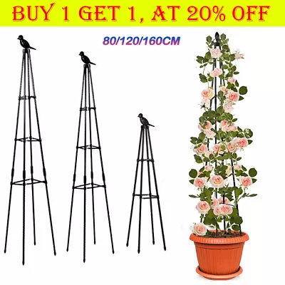 £16.59 • Buy Outdoor Garden Metal Obelisk Climbing Plant Support Frame Trellis Flower Stalk A
