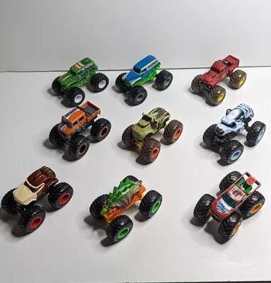 Hot Wheels Monster Jam Trucks 1:64 Scale Lot Of 9 • $24.99