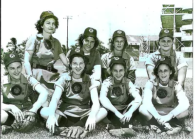 8  X 10  Photo Of AAGPBL Rockford Peaches Rookies At Opa Locka Field Miami 1948 • $20